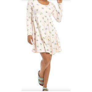 NEW Junior's Long Sleeve Tiered Babydoll Dress MEDIUM